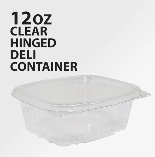 12oz Clear Hinged Deli Container