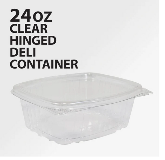 24oz Clear Hinged Deli Container