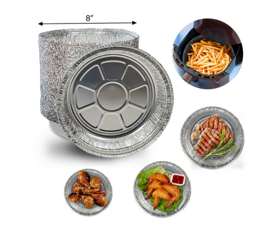 8" Round - Aluminum Foil Container - HEAVY