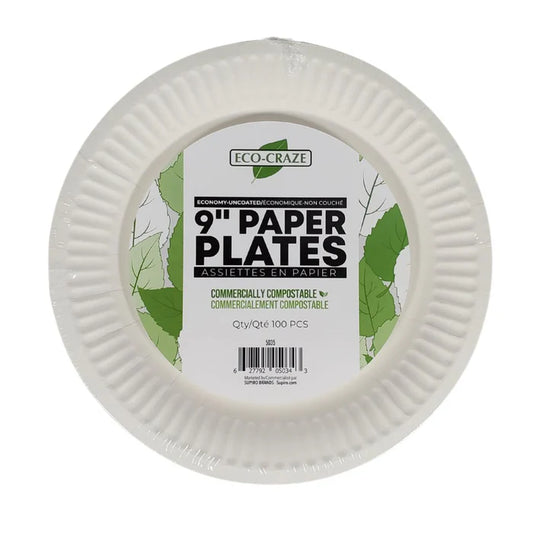 Eco-Craze - 9" Pizza Plates - Paper - 5035