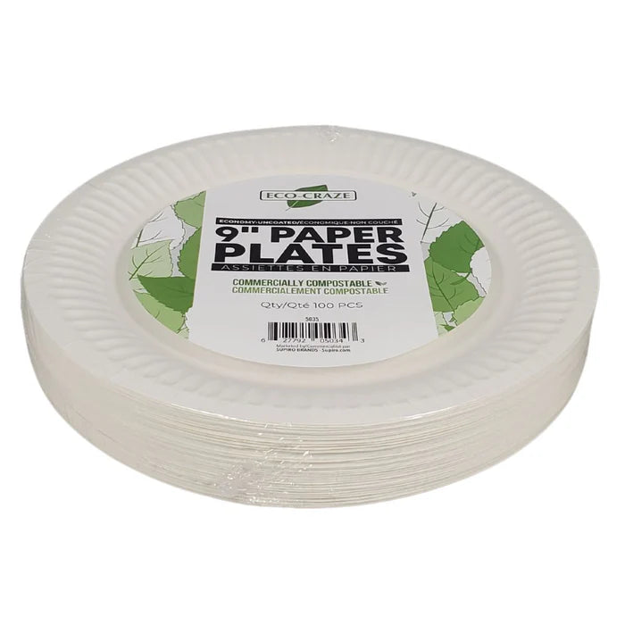 Eco-Craze - 9" Pizza Plates - Paper - 5035