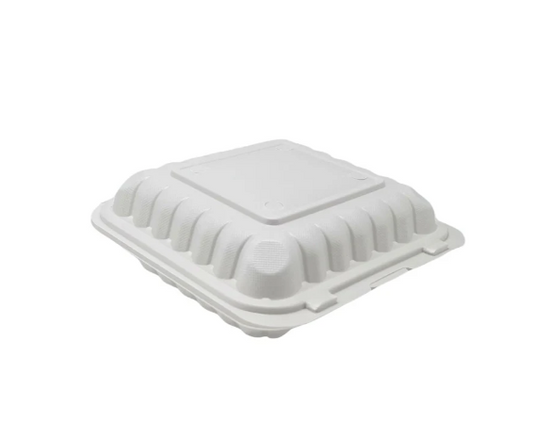 MFPP Clamshell Container 8x8x2.8" -1 Compt White